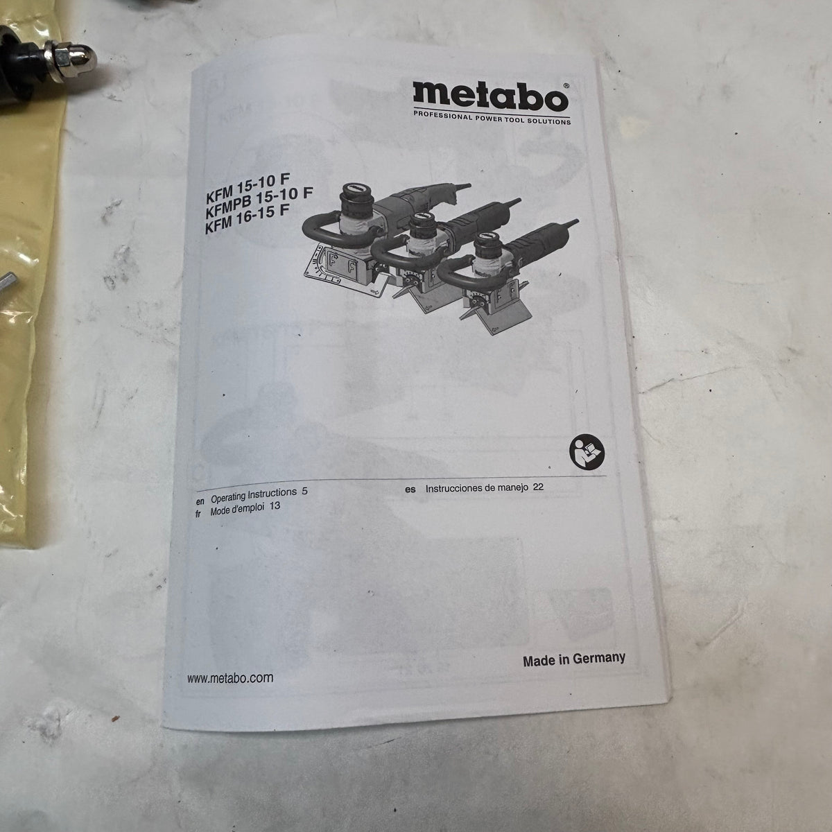 METABO PORTABLE BEVELING MACHINE 10MM SIZE KFM 15-10 F