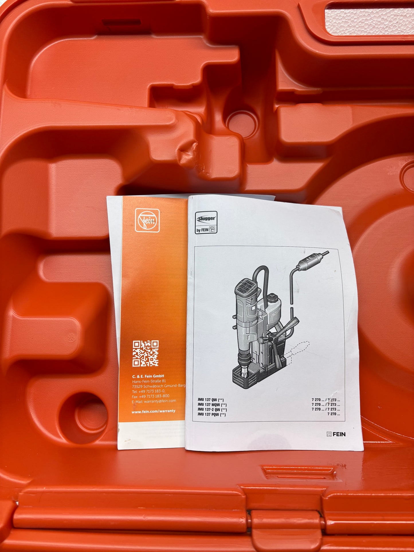 FEIN JMU 137 MQW 1-3/8" CORDED UNIVERSAL MAGNETIC CORE DRILL 7-270-56-61-12-0