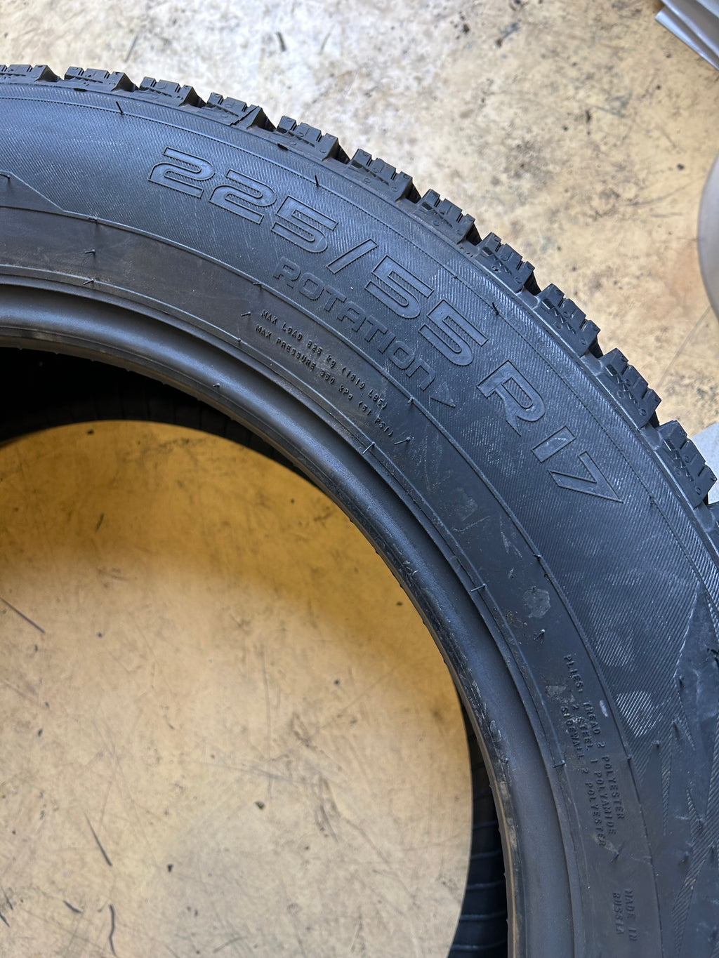 NOS NOKIAN HAKKAPELIITTA R3 BSW P 225 55 17 101R XL WINTER TIRE T430745