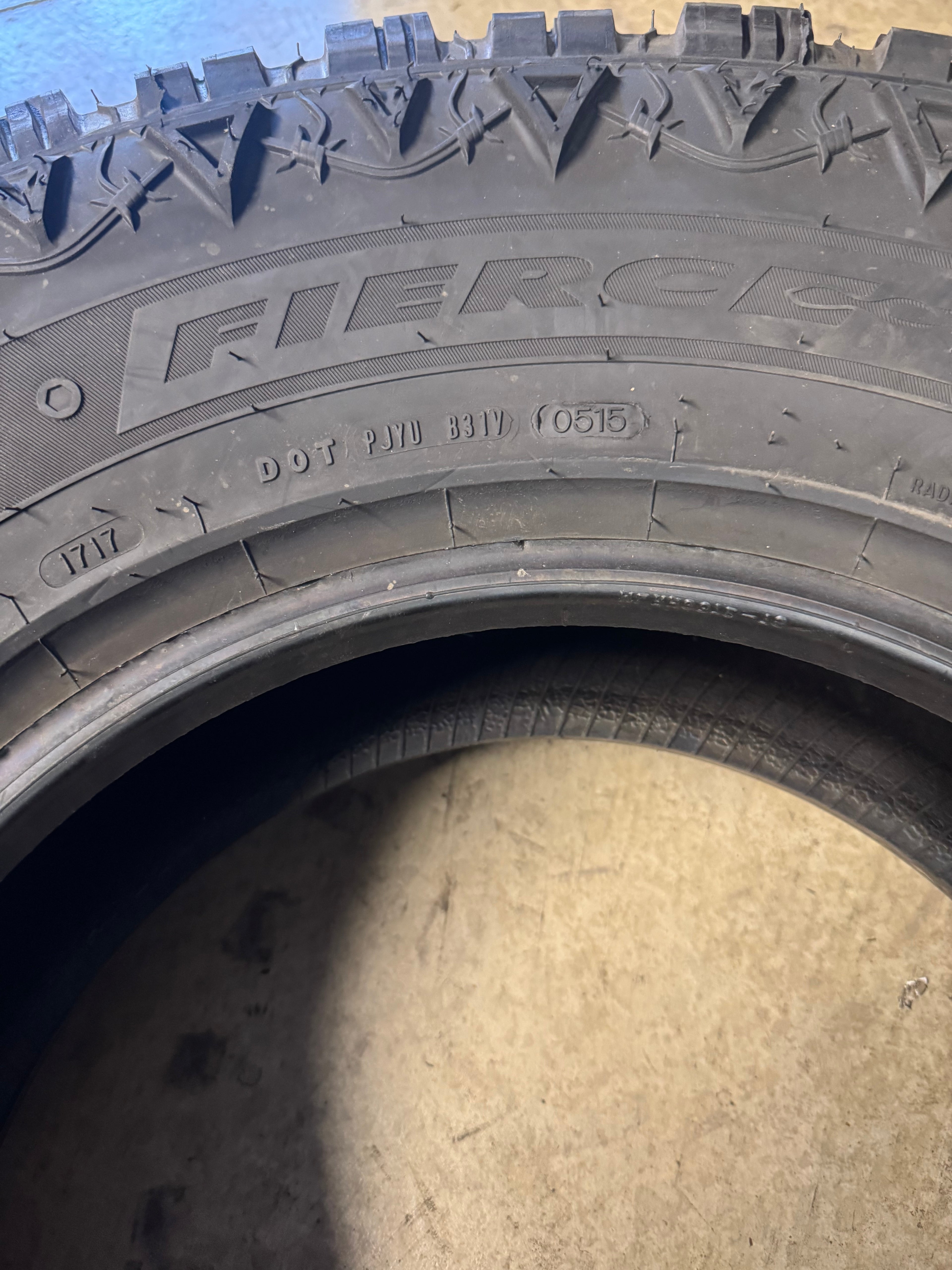 NOS FIERCE ATTITUDE M/T BSW LT 285 75 16 126/123P 10PLY MUD TERRAIN TIRE 357584295