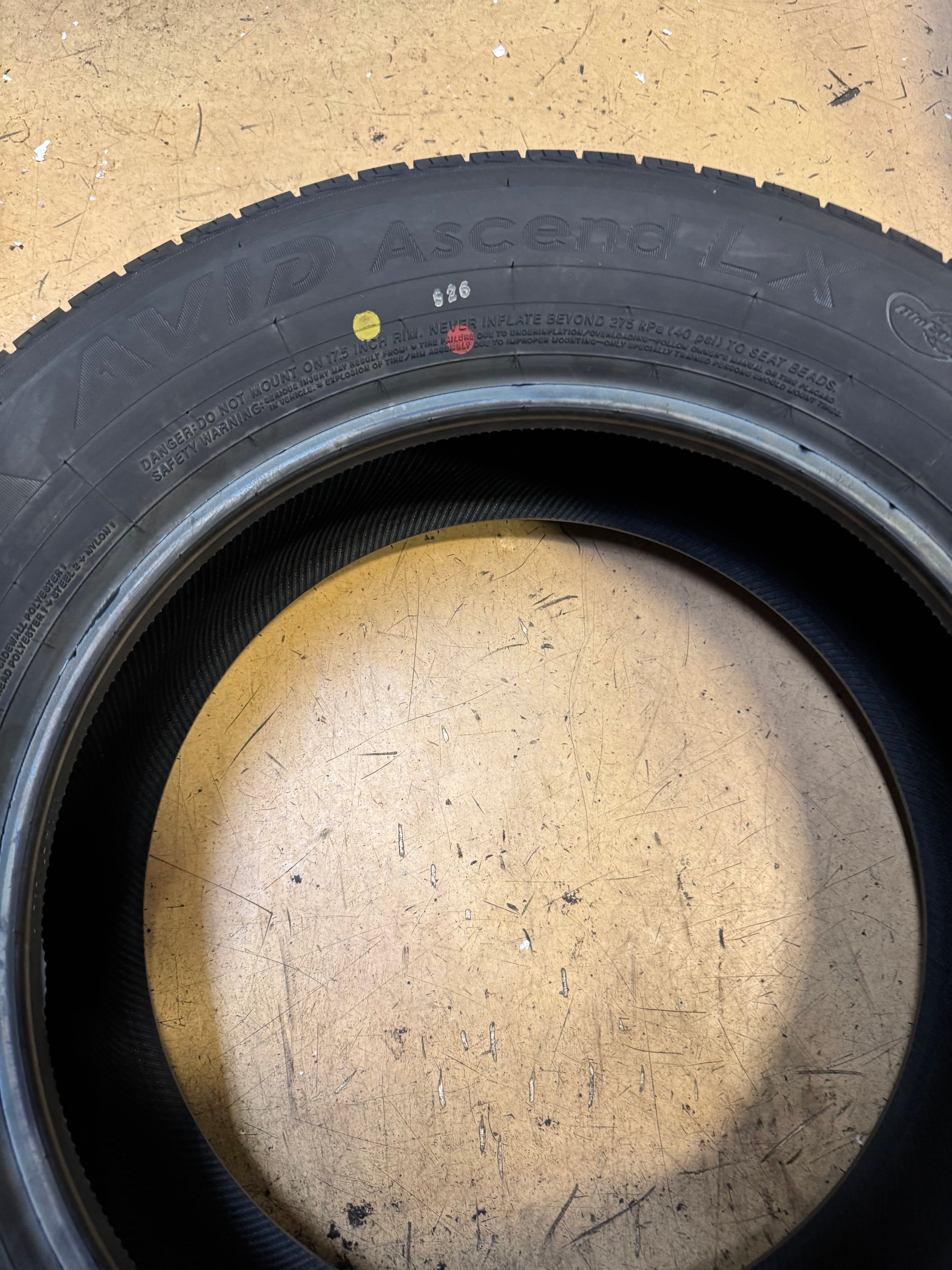 YOKOHAMA AVID ASCEND LX BSW P 225 60 17 99H ALL SEASON TIRE 110132828