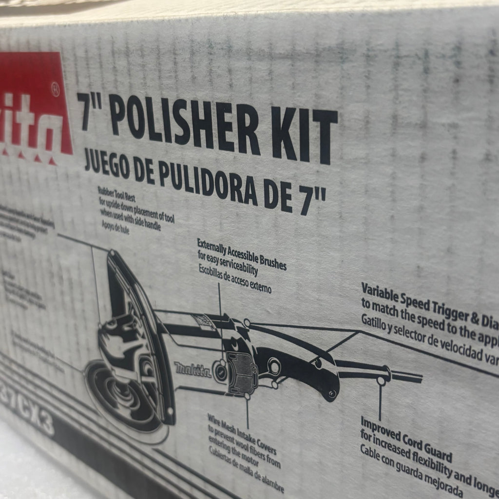 MAKITA 10 AMP 7 IN. CORDED VARIABLE SPEED POLISHER w/HANDLE 9237CX3