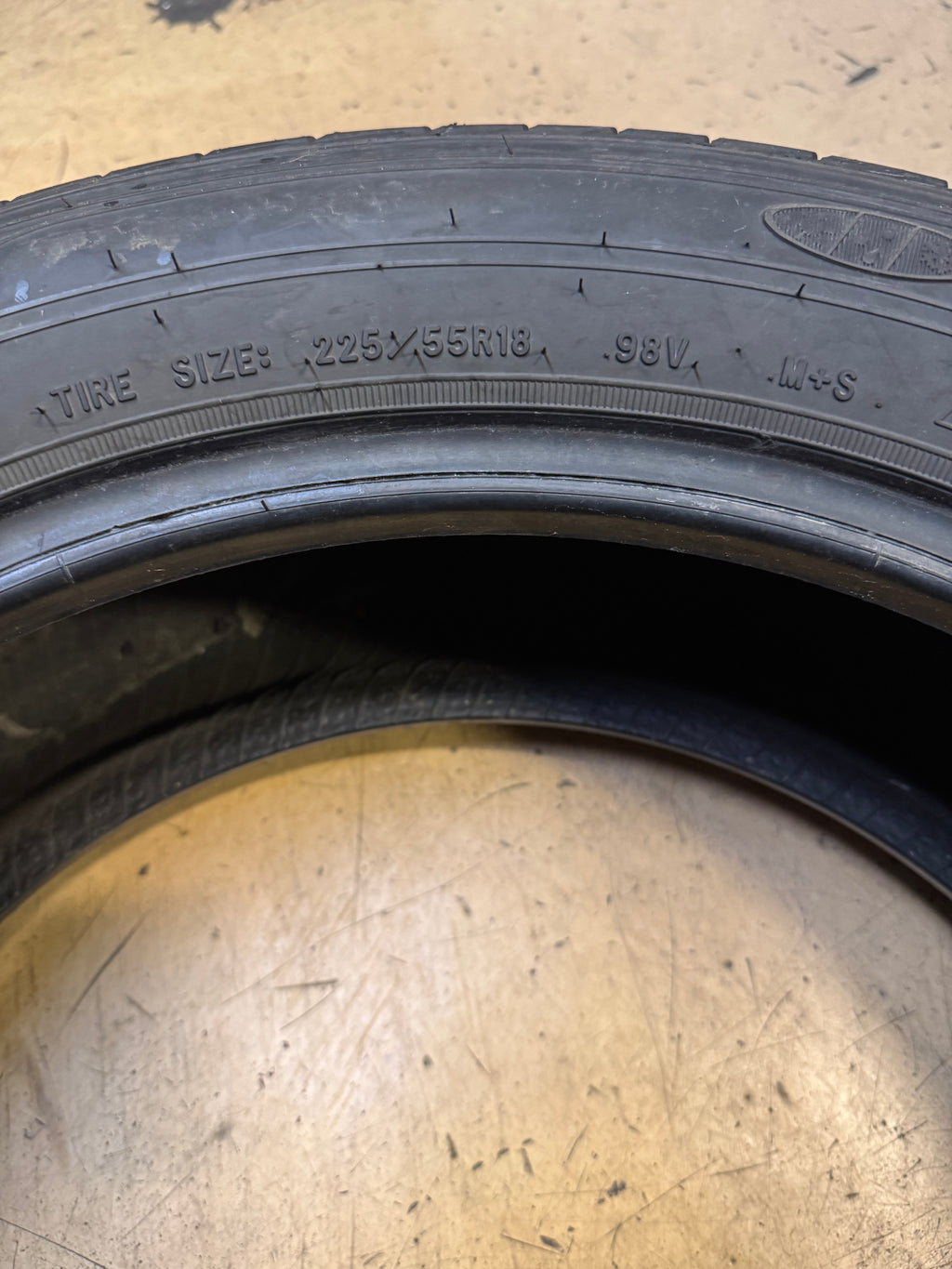 USED GOODYEAR ASSURANCE WEATHERREADY BSW P 225 55 18 98V ALL WEATHER TIRE 767880537