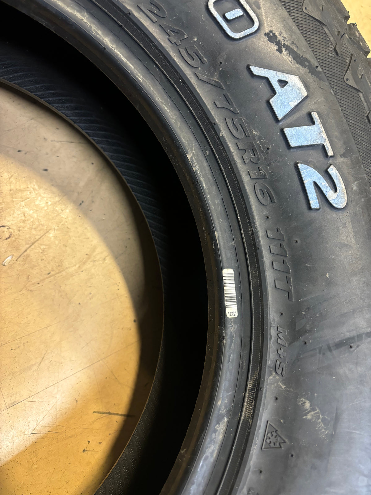 HANKOOK DYNAPRO AT2 RF11 RWL P 245 75 16 111T SL ALL TERRAIN TIRE 1029783