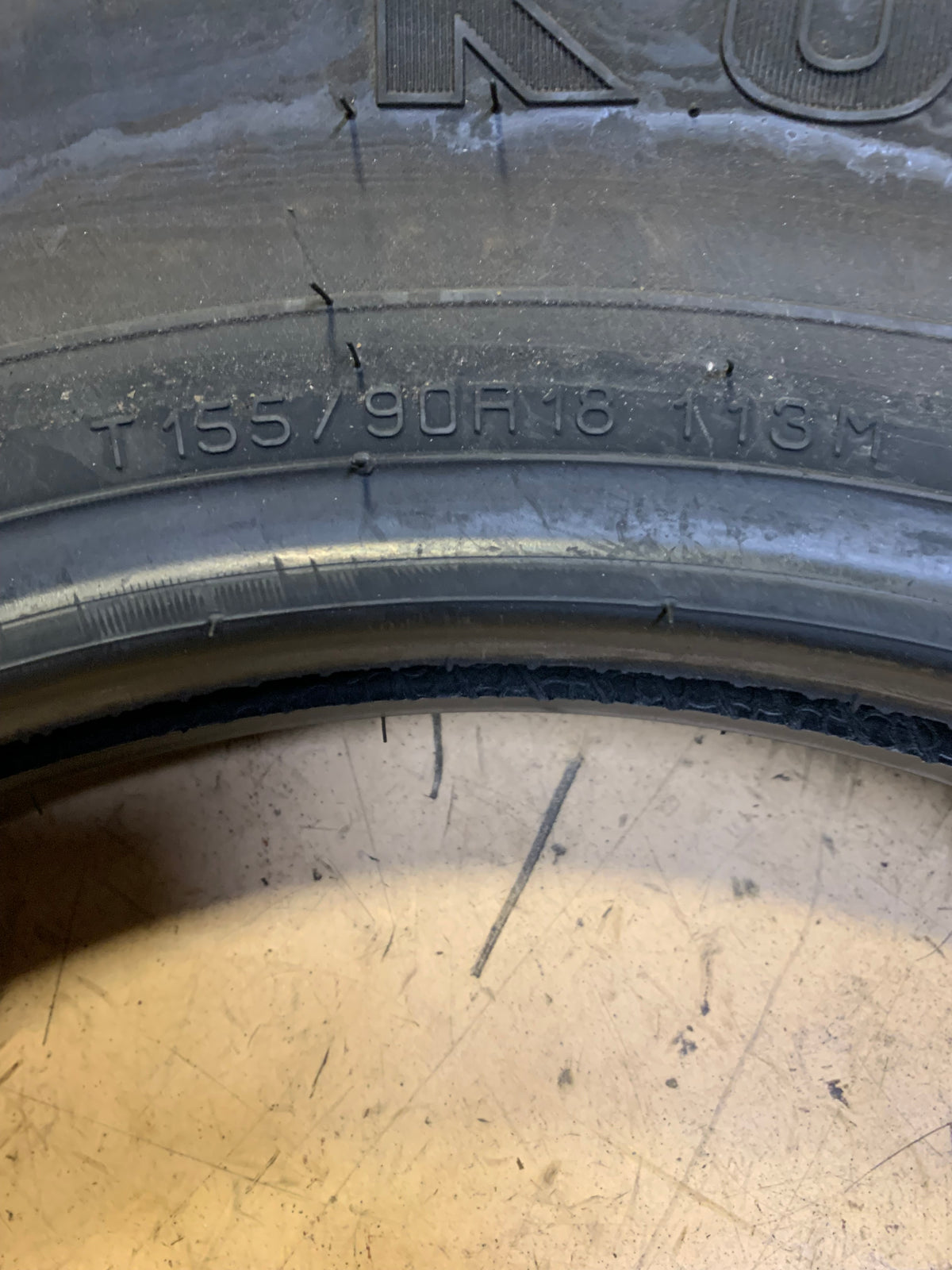 KUMHO 131 BSW T 155 90 18 113M TEMP SPARE TIRE 2204323