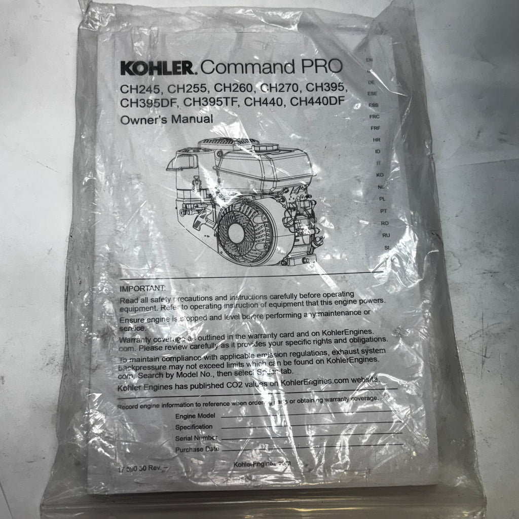 KOHLER CH440-3275 HORIZONTAL COMMAND PRO ENGINE, REPLACES CH440-3031