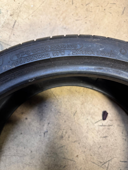 USED MICHELIN PILOT SPORT A/S ZP  BSW P 255 35 20 97W XL UHP ALL SEASON TIRE 32180
