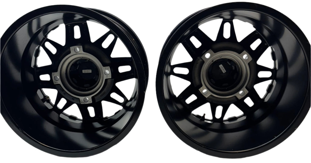 2 TUSK TD672 BLACK MATTER WHEELS 15X7 ET 30 4X6-1/4