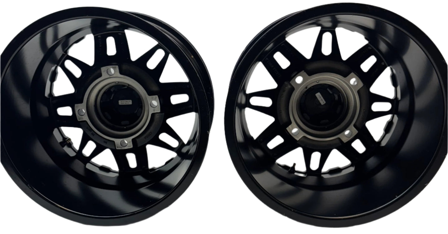 2 TUSK TD672 BLACK MATTER WHEELS 15X7 ET 30 4X6-1/4