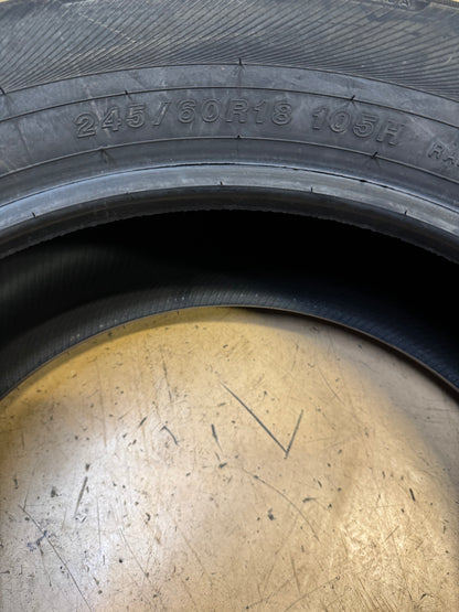 USED 10.5" NOS YOKOHAMA YK-HTX BSW P 245 60 18 105H HIGHWAY TERRAIN TIRE 110105419