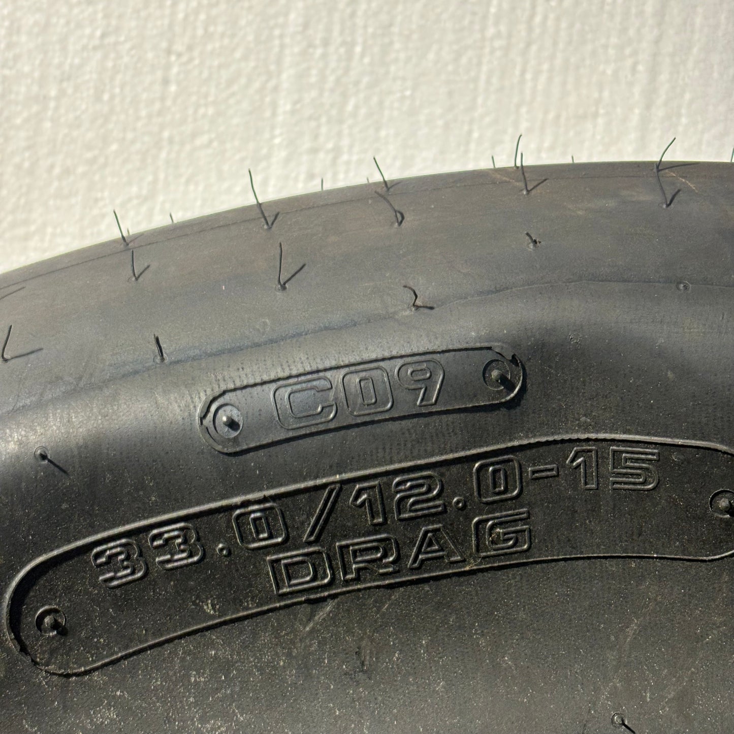 HOOSIER CO9 DRAG WL 33 12 15 104-1/4" ROLLOVER DRAG SLICK RACING TIRE 18350