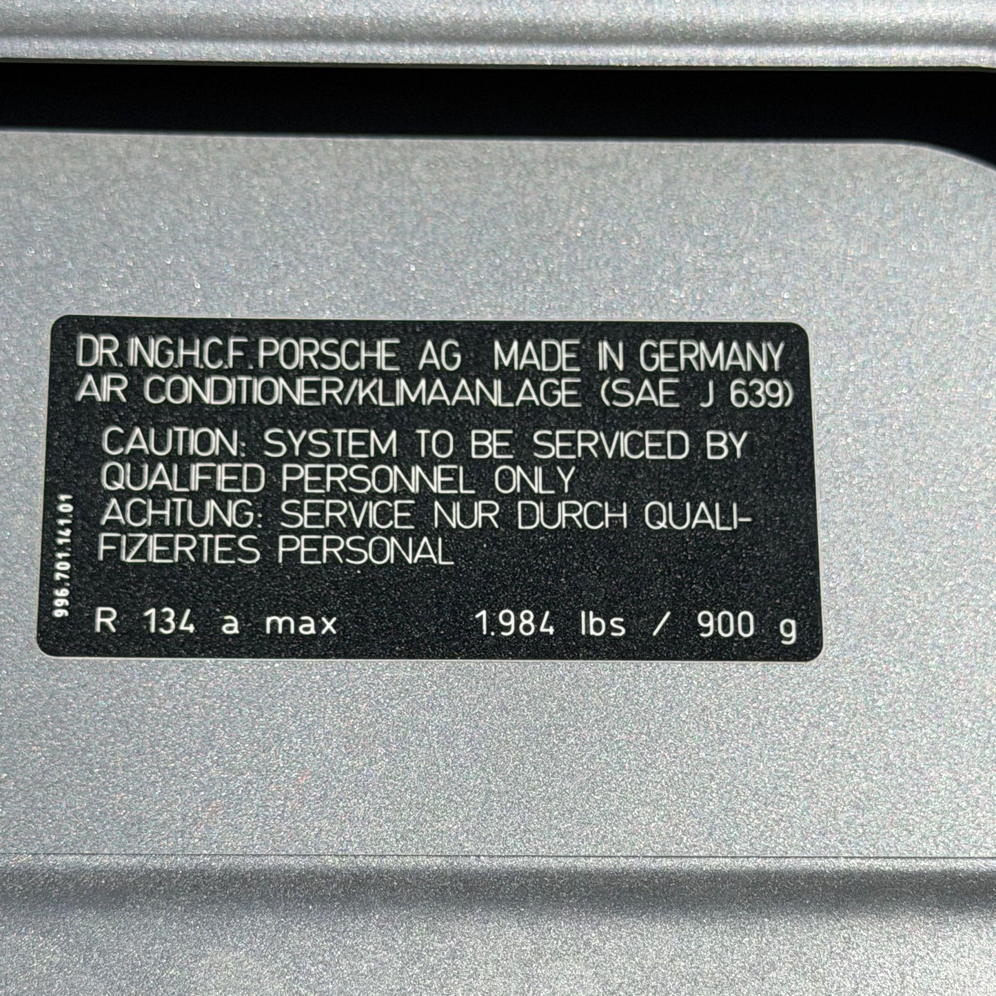 PORSCHE HOOD PANEL SILVER 05-13 PORCHE 911, BOXSTER, CAYMAN 997 511 011 00