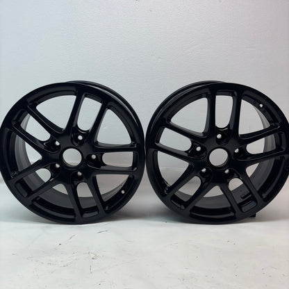 4 USED PORSCHE STAGGERED WHEEL SET F-17X6.5 ET 55 R- 17X12 ET 50 98736212601 98736212206