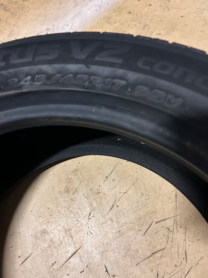 NOS HANKOOK VENTUS V2 CONCEPT 2 BSW P 245 45 17 95V ALL SEASON TIRE 1014379
