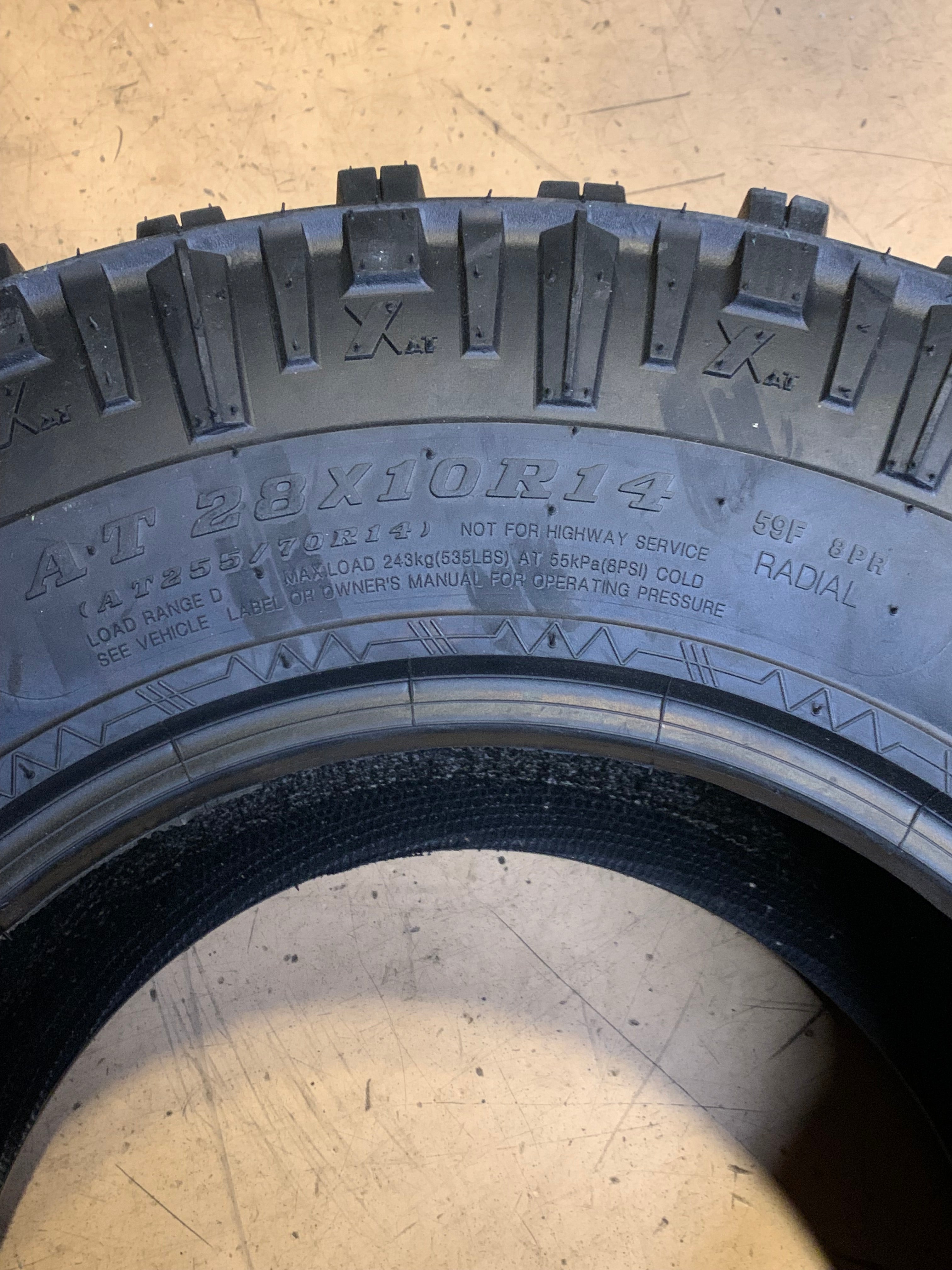 SEDONA COYOTE BSW AT 28 10 14 59F 8PLY ATV/UTV TIRE ‎CO28X1014