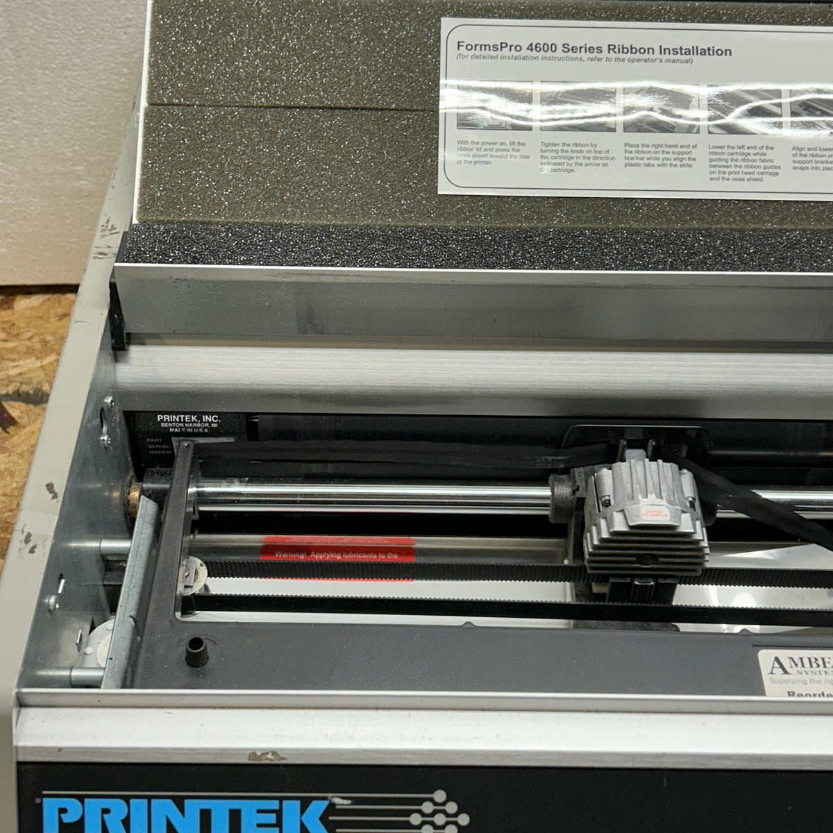 USED PRINTEK FORMSPRO 4600 DOT MATRIX PRINTER 92361