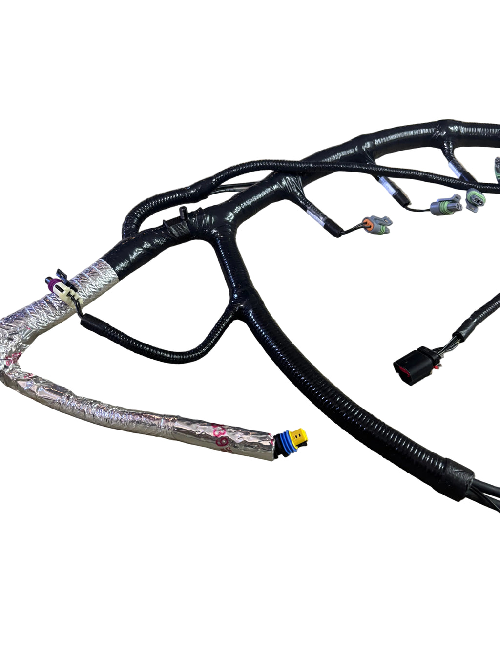 HEAVY DUTY WIRING HARNESS W/ MULTI-PIN CONNECTORS & HEAT SHIELDING