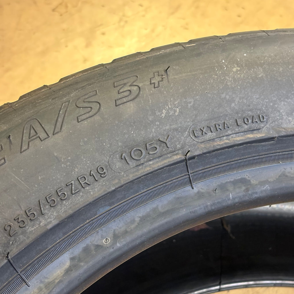 2 MICHELIN PILOT SPORT A/S 3 P 235 55 19 105Y XL ALL SEASON TIRES 81227