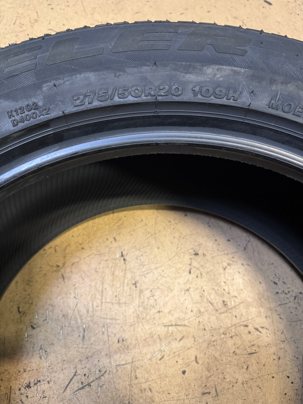BRIDGESTONE DUELER H/L 400 MOE (RUNFLAT) BSW P 275 50 20 109H TIRE 126319