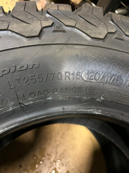 BFGOODRICH ALL TERRAIN T/A K02 OWL LT 255 70 16 120/117S 10PLY 65289
