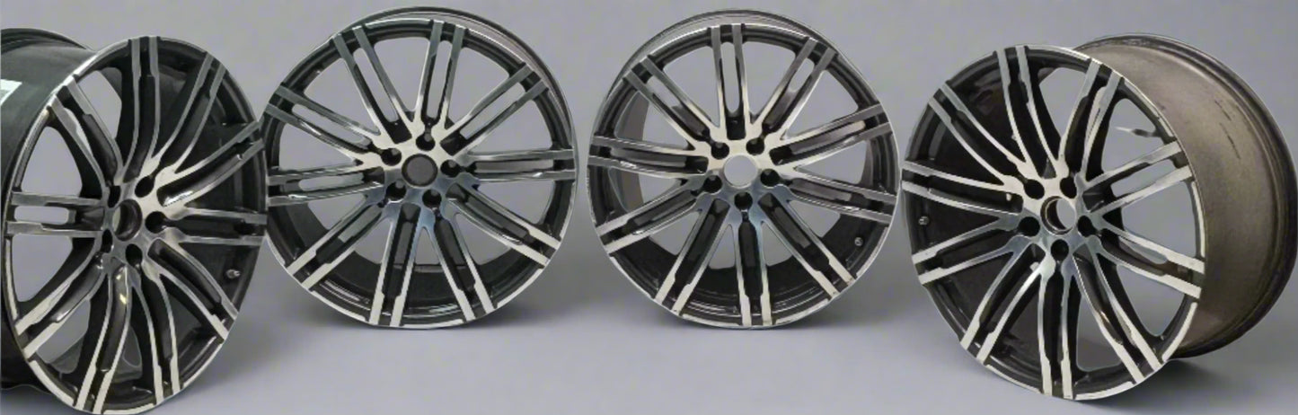 GENUINE PORSCHE MACAN 21 INCH STAGGERED SET F:21X9 ET26 R:21X10 ET26 WHEELS