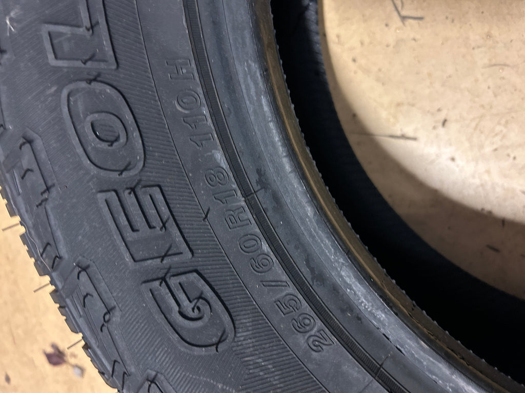 YOKOHAMA GEOLANDAR A/T4 G018 BSW P 265 60 18 110H  ALL TERRAIN TIRE 110101922