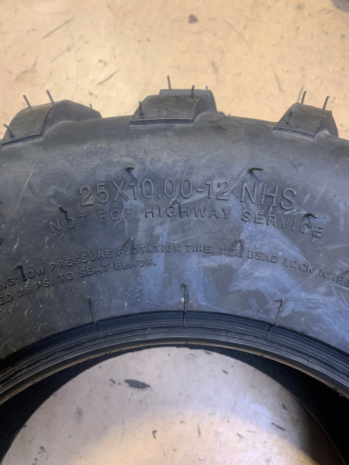 CARLISLE AT489 BSW AT  25 10 12 4 PLY ATV/UTV TIRE 560416