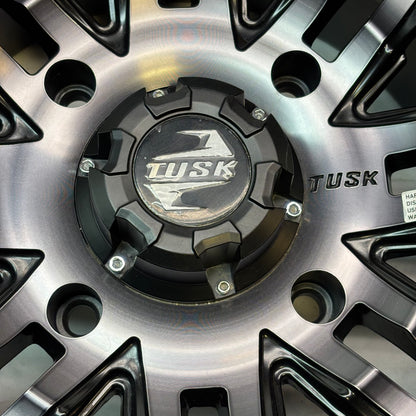 TUSK TETON BEADLOCK ATV/UTV GUN METAL/BLACK WHEELS 14X7 4/156 ET+5