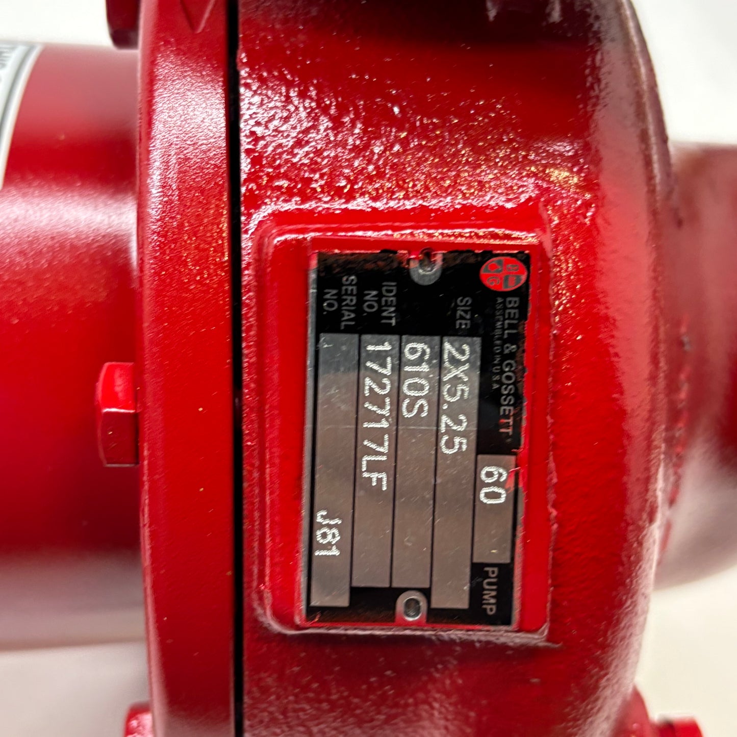 BELL AND GOSSETT SERIES 60 PUMP 610S 1/2HP 610S 2X5-1/4 MAINTANACE FREE PUMP 172717LF