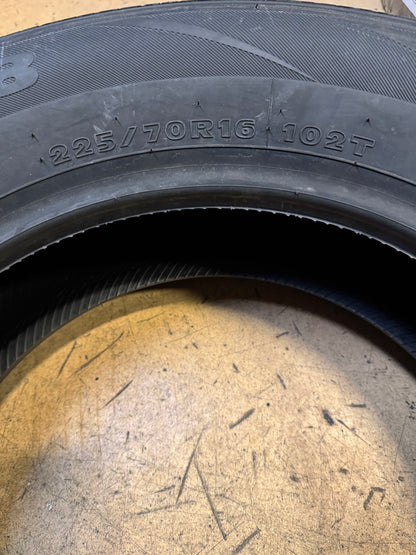 2 NOS HANKOOK OPTIMO H418 BSW P 225 75 16 102T ALL SEASON TIRE 1005834