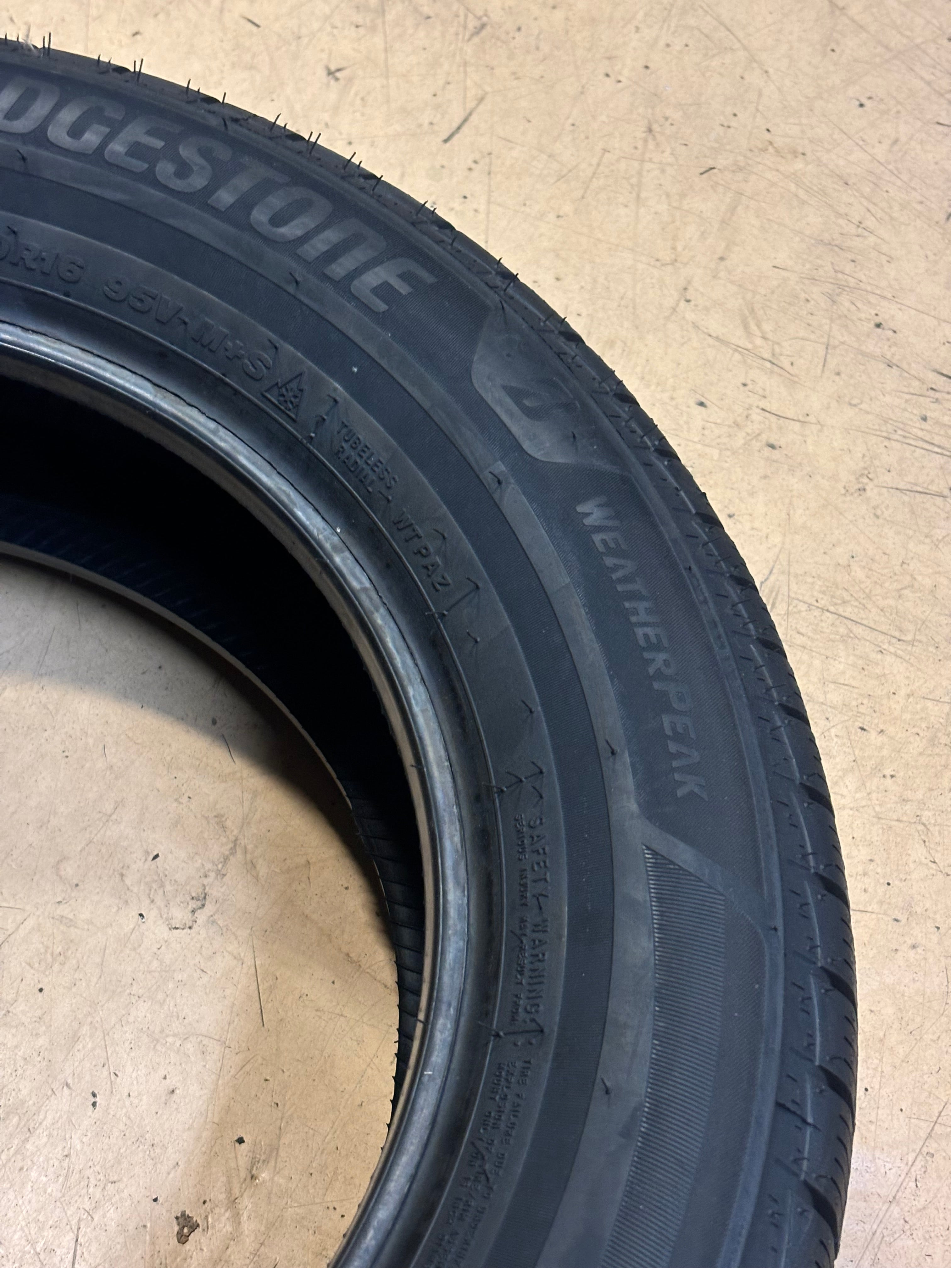 2 BRIDGESTONE WEATHERPEAK BSW P 215 60 16 95V ALL WEATHER TIRE 006016