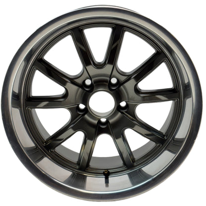 RIDLER 650 WHEEL 18X9.5 5X120.65 GLOSS GREY W/ POLISHED LIP 0MM 650-8961G