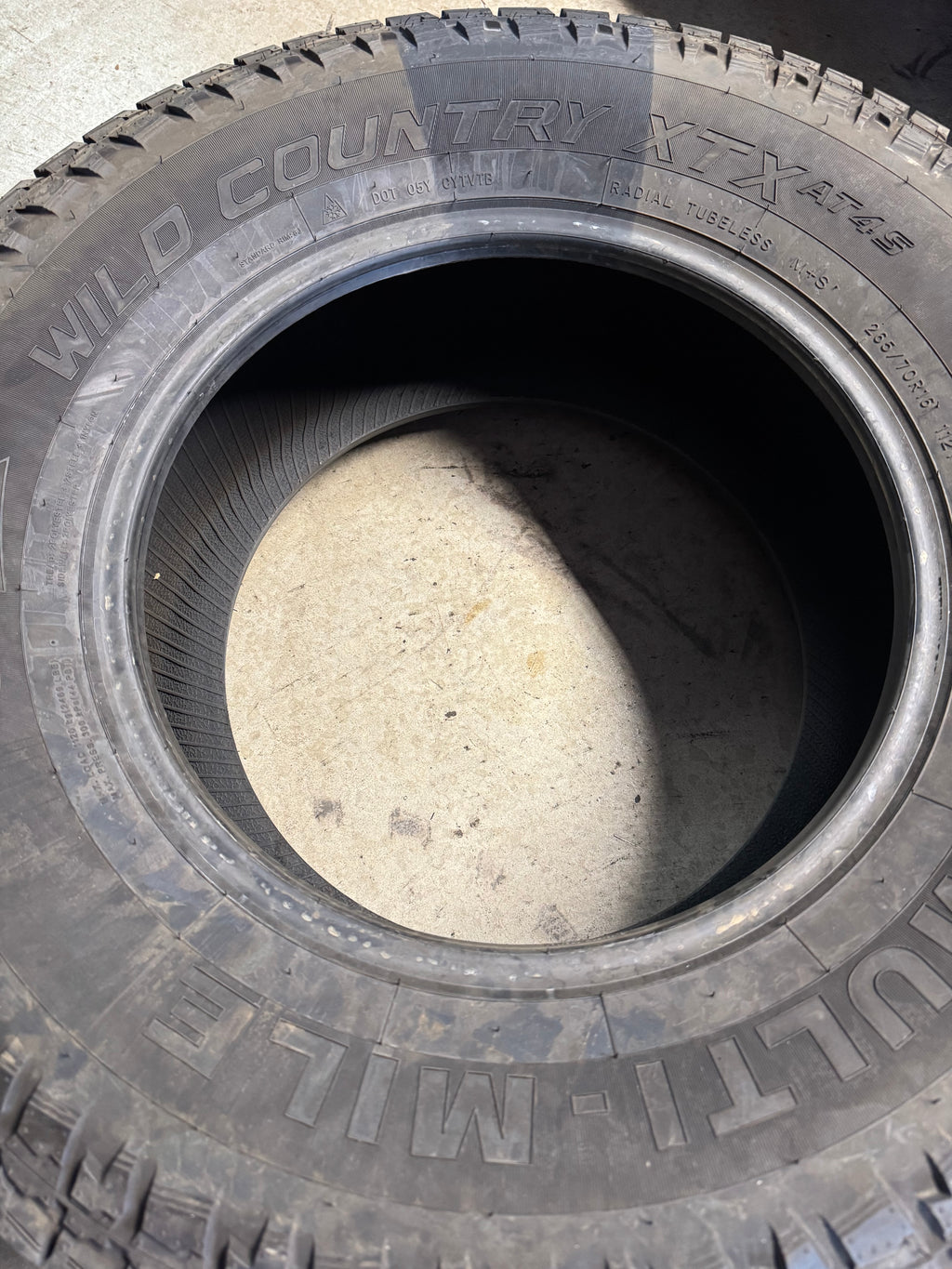 2 MULTI-MILE WILD COUNTRY XTX AT45 BSW P 265 70 16 112T EXTREME TERRAIN TIRE MMXTA93
