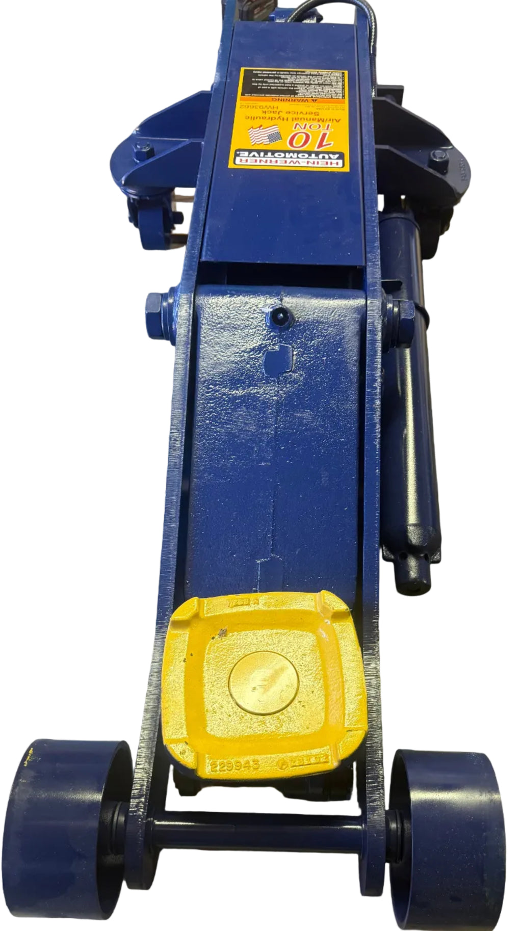 HEIN-WERNER 10-TON AIR ASSIST LONG CHASSIS SERVICE JACK HW93662