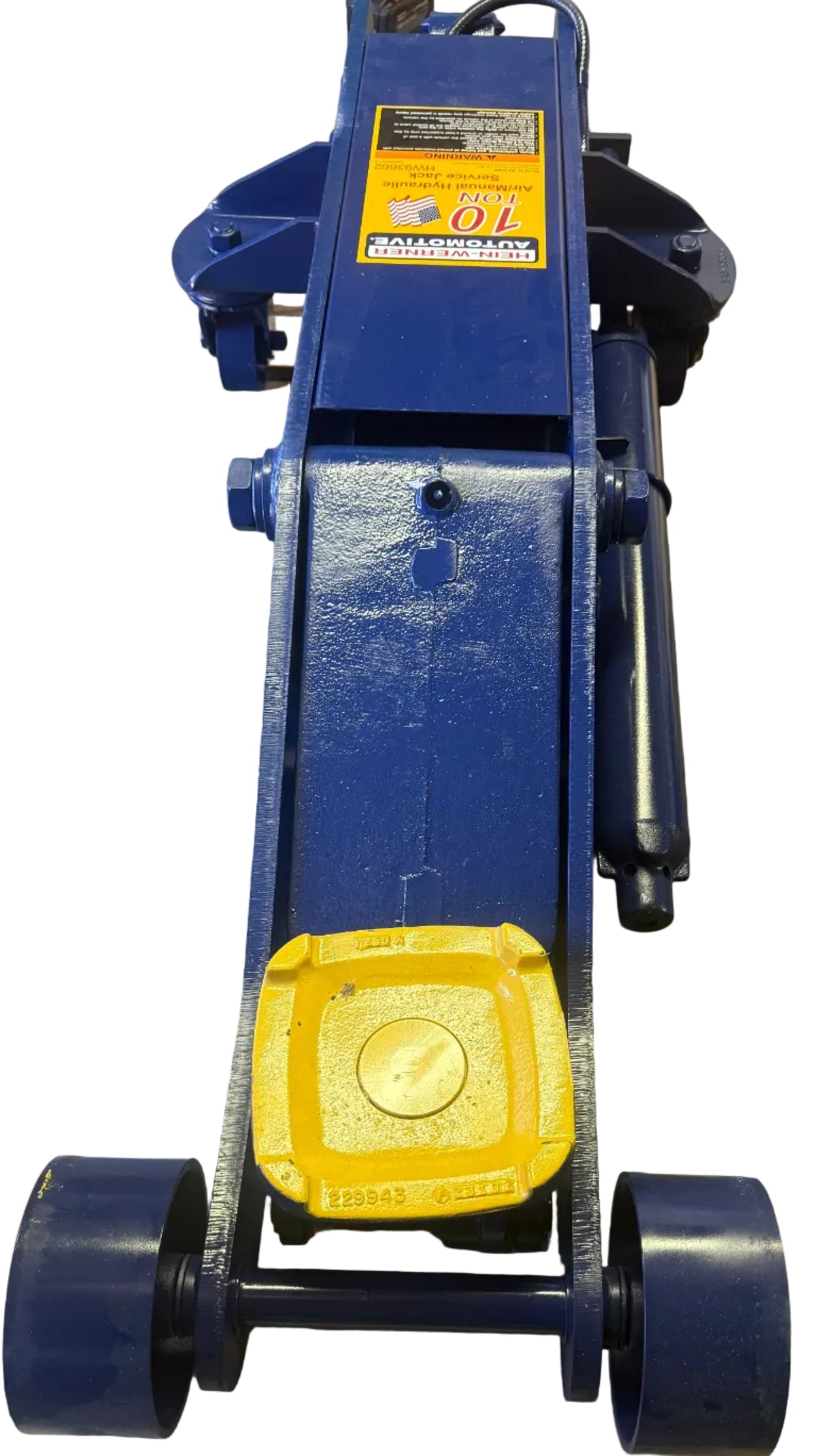 HEIN-WERNER 10-TON AIR ASSIST LONG CHASSIS SERVICE JACK HW93662