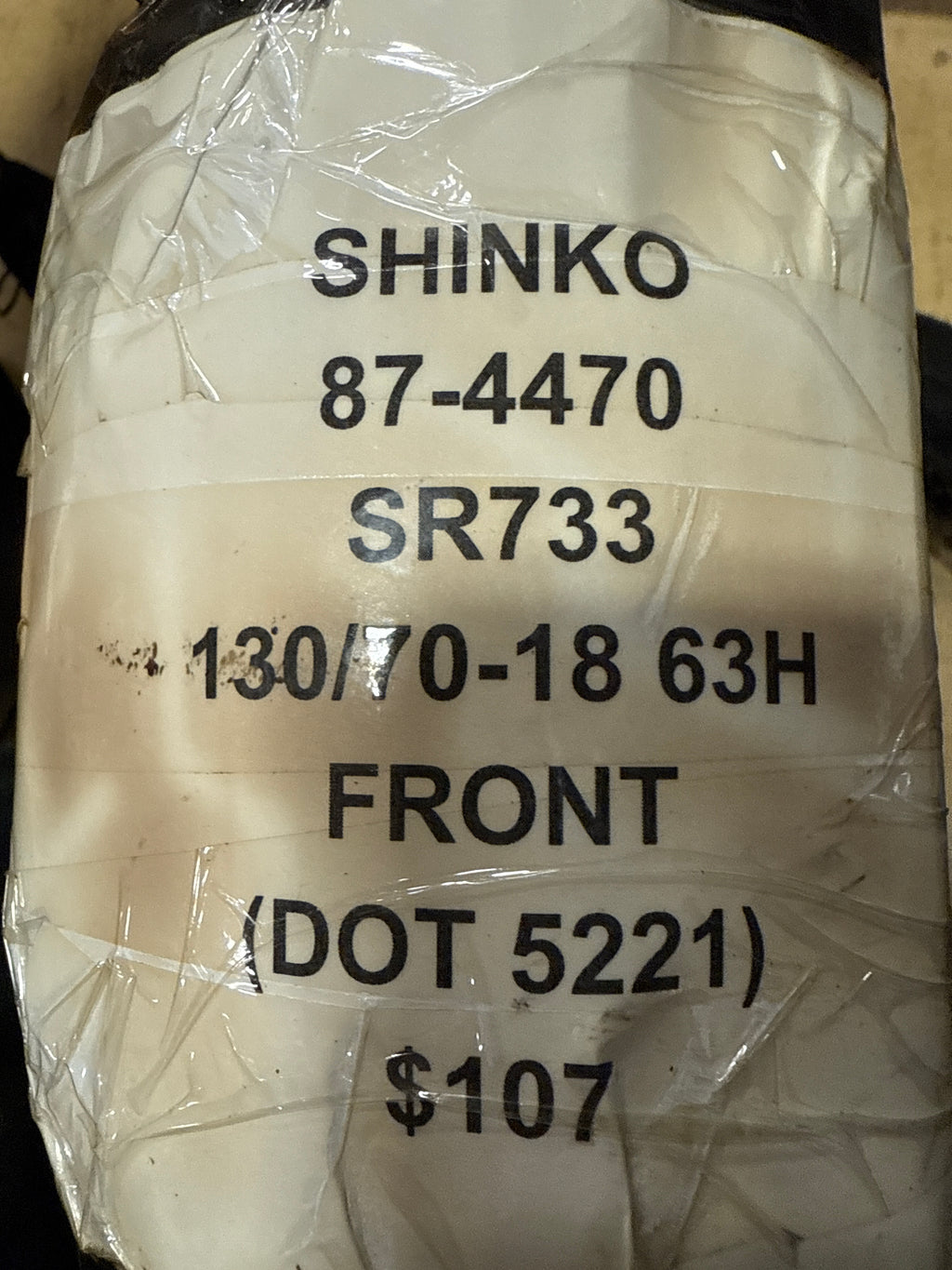 SHINKO SR733 130 70 18 63H FRONT MOTORCYCLE TIRE 87-4470
