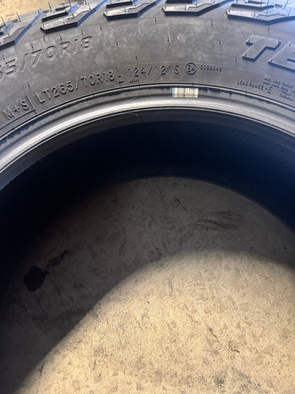 2 HERCULES TERRA TRAC AT X-VENTURE BSW LT 265 70 18 124/121S 10PLY ALL TERRAIN TIRE 02685