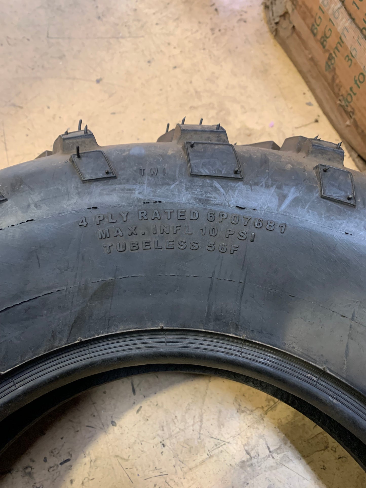 NOS CARLISLE AT489 BSW AT 25 8 12 4PLY 56F ATV/UTV TIRE 589306