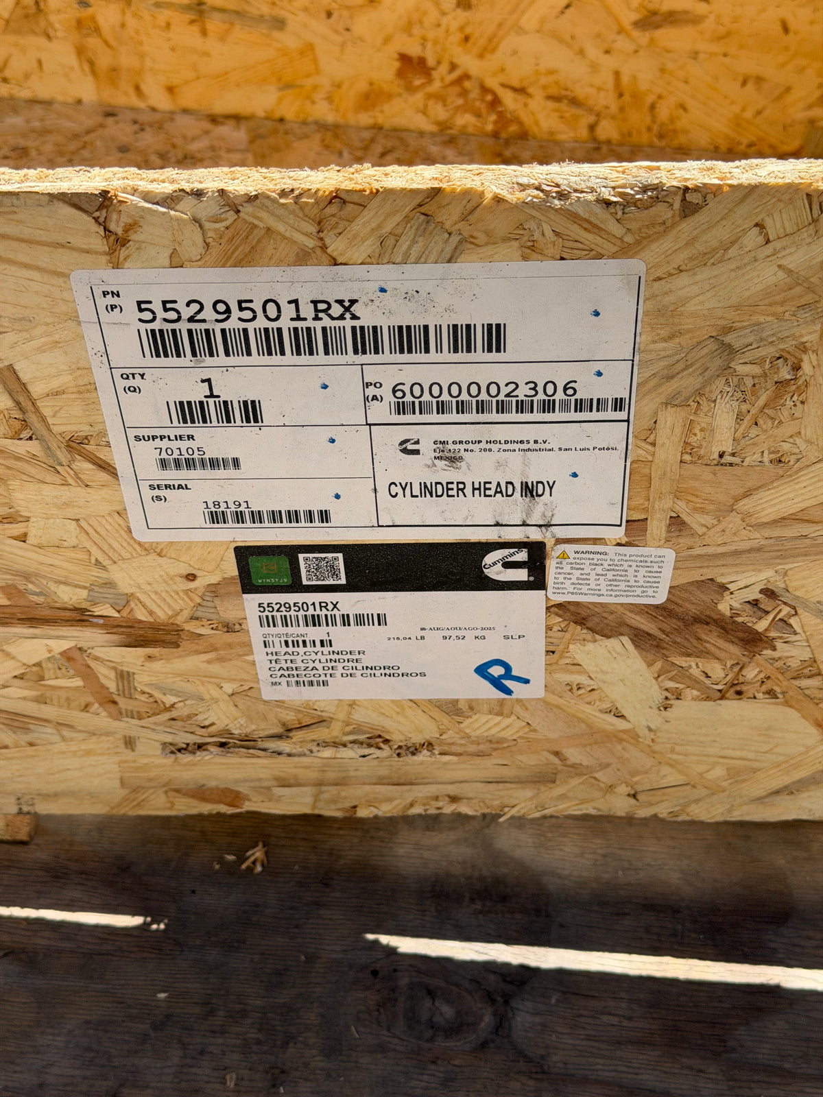 REMAN. CUMMINS CYLINDER HEAD EPA13 8.9L ISC/ISL ENGINES 5529501RX