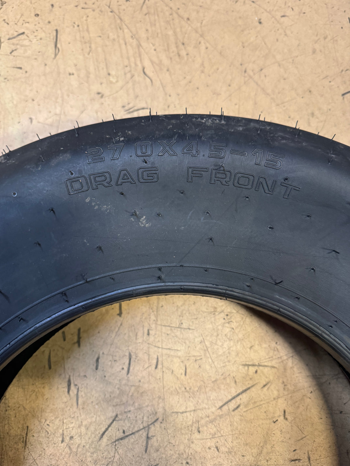 HOOSIER DRAG FRONT OWL 27. 4.5 15 TIRE 18106