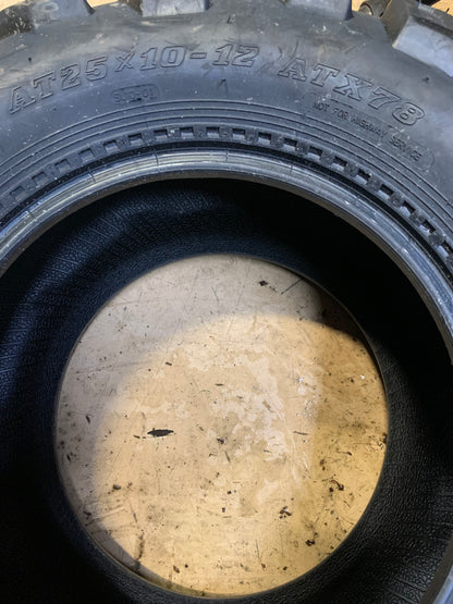 HI-RUN A/T MASTER BSW AT 25 10 12 2PLY ATV/UTV TIRE WD1064