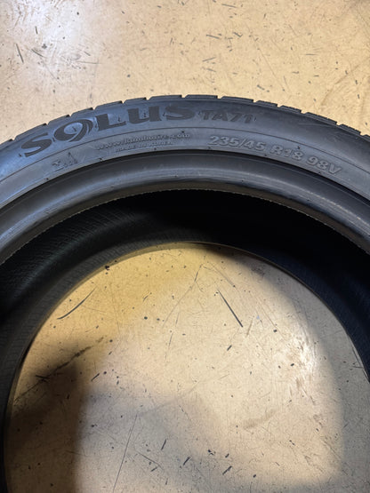 2 NOS KUMHO SOLUS TA71 BSW P 235/45R18 98V XL ALL SEASON TIRE 2169873