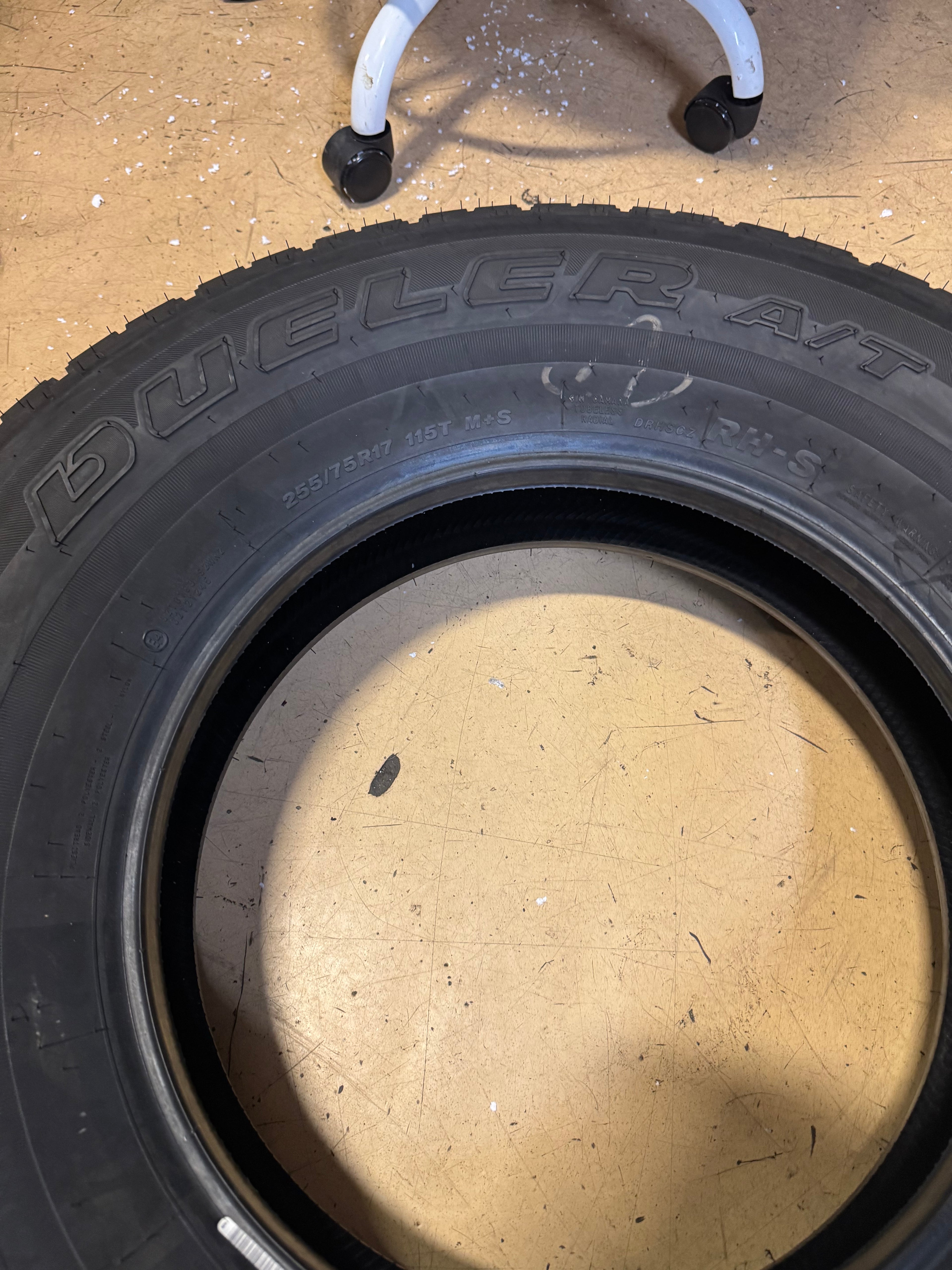 4 BRIDGESTONE DUELER A/T RH-S BSW P 255 75 17 115T SL ALL TERRAIN TIRE 009899