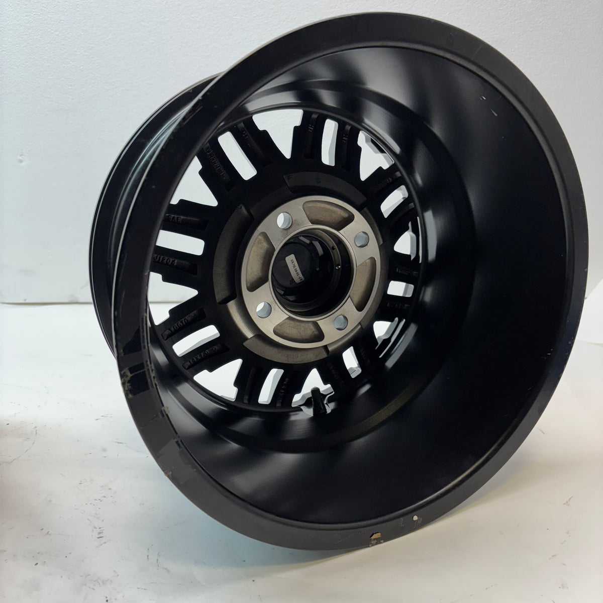 2 TUSK TETON BEADLOCK ATV UTV GUN METAL/BLACK WHEELS 14X7 4/114.3 ET+30