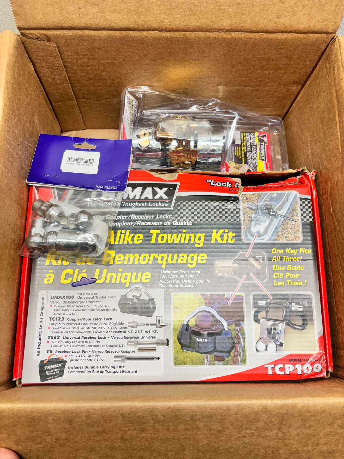 TRIMAX LOCKS TCP100 UNIVERSAL TOWING KIT DELUXE