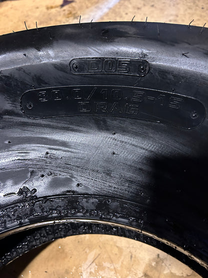 95 1/2" HOOSIER D05 BSW 30 10.5 15 DRAG TIRE 18205D05