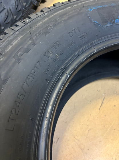 MICHELIN LTX A/T2 RWL DT1 LT 245 75 17 121/118R LRE 10 PLY ALL TERRAIN TIRE 21691