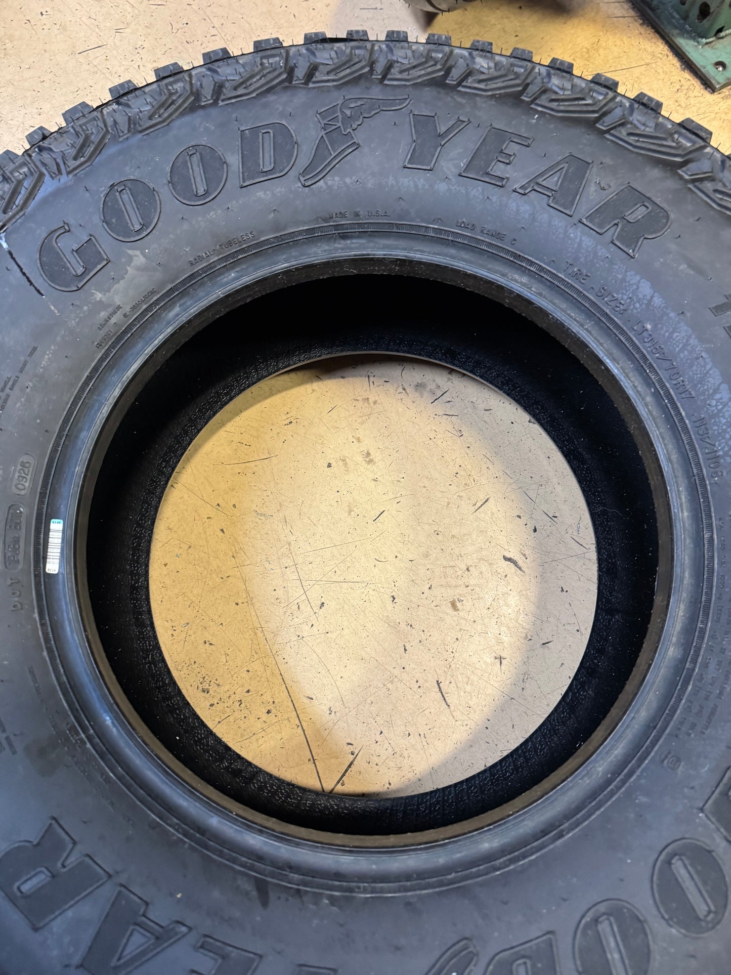 GOODYEAR WRANGLER TERRITORY MT BSW LT 315 70 17 113/110S 6PLY TIRE 796270833
