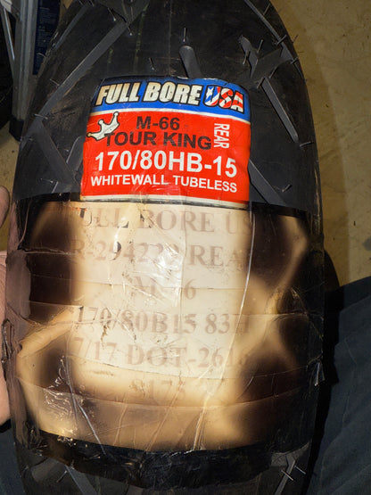 NOS FULL BORE USA M-66 TOUR KING WW 170 80 15 83H REAR MOTORCYCLE TIRE R-294229