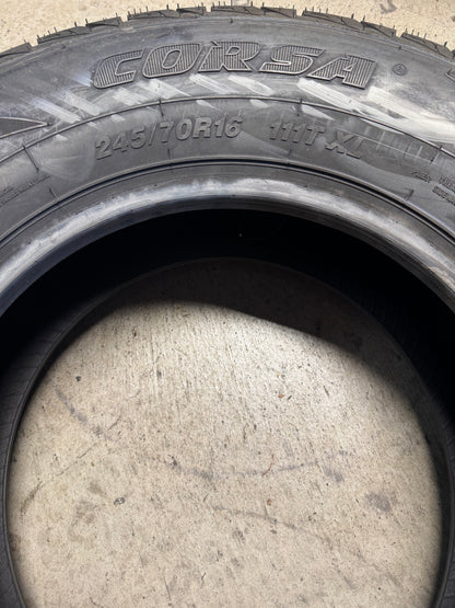 NOS CORSA HIGHWAY TERRAIN PLUS BSW P 245 70 16 111T XL  TIRE COMSID0004